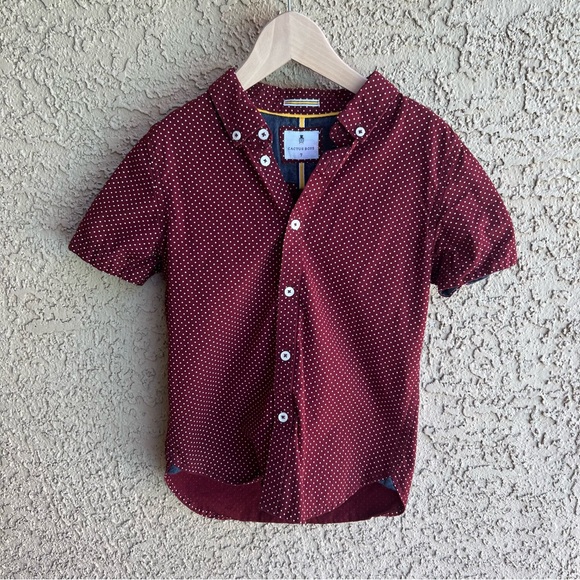 Cactus boys red & white button down shirt - Picture 1 of 4